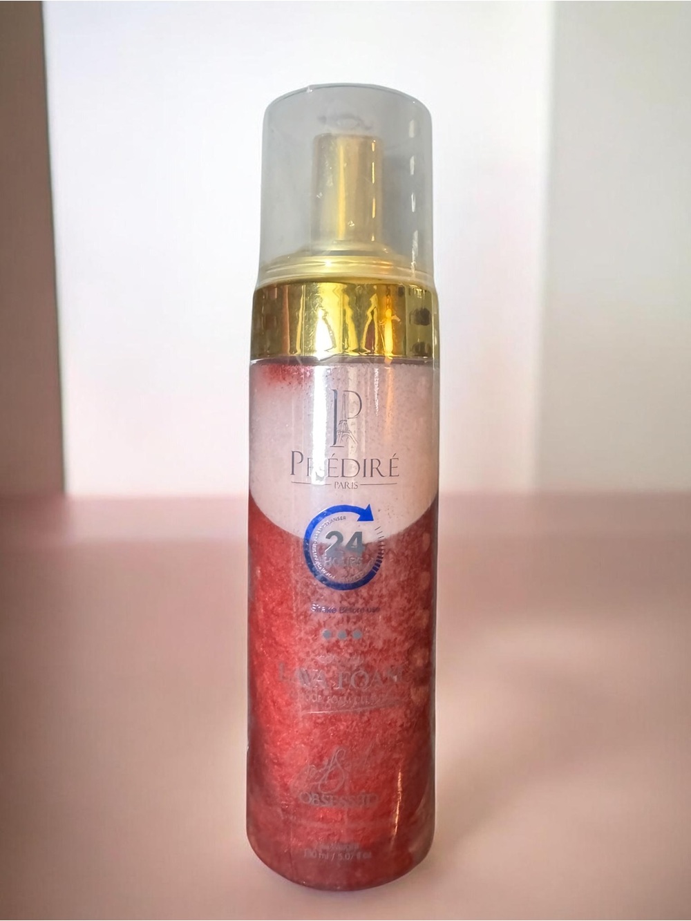 NEW Predire Collagen Booster RED Lava Foam Facial Cleanser w Vitamin E & A